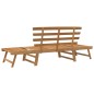 vidaXL Gartenbank 2-in-1 190 cm Massivholz Akazie vidaXL Gartenbank 2-in-1 190 cm Massivholz Akazie
