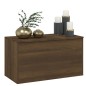Aufbewahrungstruhe Braun Eichen-Optik 84x42x46 cm Holzwerkstoff Aufbewahrungstruhe Braun Eichen-Optik 84x42x46 cm Holzwerkstoff