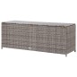 Gartenbox Grau 150x50x60 cm Poly Rattan Gartenbox Grau 150x50x60 cm Poly Rattan