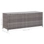 Gartenbox Grau 150x50x60 cm Poly Rattan Gartenbox Grau 150x50x60 cm Poly Rattan