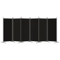 vidaXL 6-tlg. Paravent Schwarz 520x180 cm Stoff vidaXL 6-tlg. Paravent Schwarz 520x180 cm Stoff