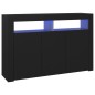 Sideboard mit LED-Leuchten Schwarz 115,5x30x75 cm Sideboard mit LED-Leuchten Schwarz 115,5x30x75 cm
