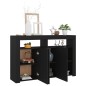 Sideboard mit LED-Leuchten Schwarz 115,5x30x75 cm Sideboard mit LED-Leuchten Schwarz 115,5x30x75 cm