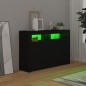 Sideboard mit LED-Leuchten Schwarz 115,5x30x75 cm Sideboard mit LED-Leuchten Schwarz 115,5x30x75 cm
