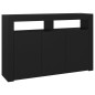 Sideboard mit LED-Leuchten Schwarz 115,5x30x75 cm Sideboard mit LED-Leuchten Schwarz 115,5x30x75 cm