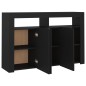 Sideboard mit LED-Leuchten Schwarz 115,5x30x75 cm Sideboard mit LED-Leuchten Schwarz 115,5x30x75 cm