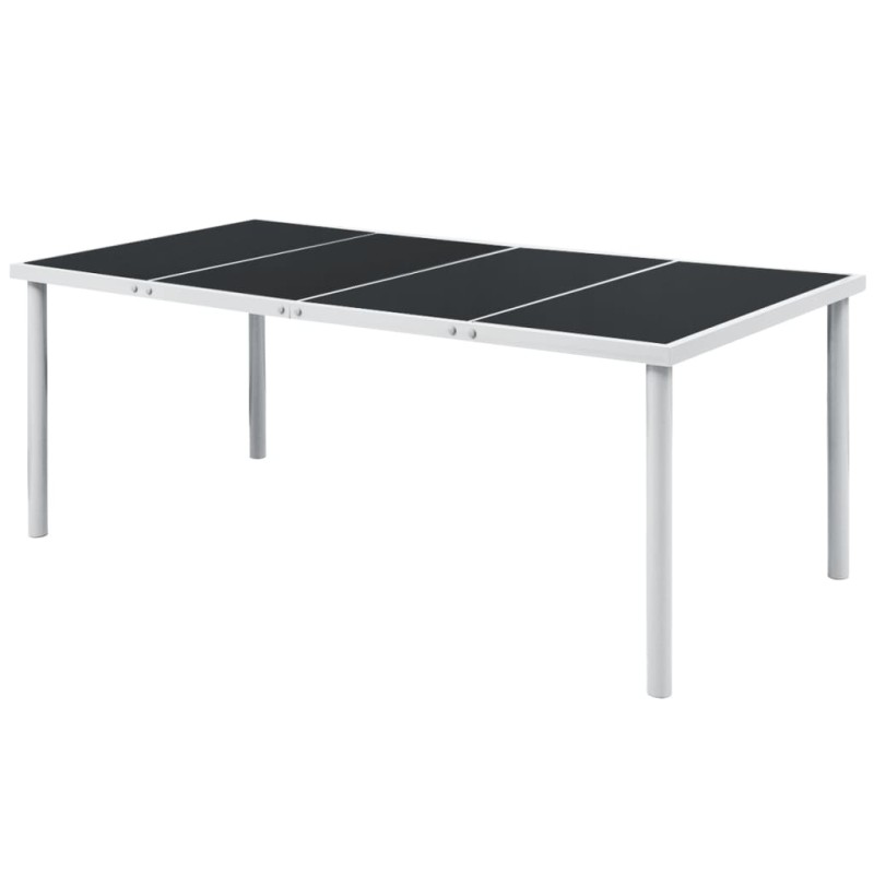 vidaXL Garten-Esstisch 190 x 90 x 74 cm Schwarz vidaXL Garten-Esstisch 190 x 90 x 74 cm Schwarz