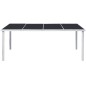 vidaXL Garten-Esstisch 190 x 90 x 74 cm Schwarz vidaXL Garten-Esstisch 190 x 90 x 74 cm Schwarz