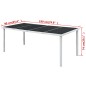 vidaXL Garten-Esstisch 190 x 90 x 74 cm Schwarz vidaXL Garten-Esstisch 190 x 90 x 74 cm Schwarz