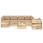 7-tlg. Garten-Lounge-Set mit Kissen Grün Imprägniertes Holz 7-tlg. Garten-Lounge-Set mit Kissen Grün Imprägniertes Holz