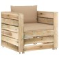 7-tlg. Garten-Lounge-Set mit Kissen Grün Imprägniertes Holz 7-tlg. Garten-Lounge-Set mit Kissen Grün Imprägniertes Holz