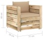 7-tlg. Garten-Lounge-Set mit Kissen Grün Imprägniertes Holz 7-tlg. Garten-Lounge-Set mit Kissen Grün Imprägniertes Holz