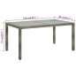 Gartentisch 150x90x75 cm Hartglas und Poly Rattan Grau Gartentisch 150x90x75 cm Hartglas und Poly Rattan Grau