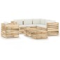 8-tlg. Garten-Lounge-Set mit Kissen Grün Imprägniertes Holz 8-tlg. Garten-Lounge-Set mit Kissen Grün Imprägniertes Holz