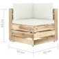 8-tlg. Garten-Lounge-Set mit Kissen Grün Imprägniertes Holz 8-tlg. Garten-Lounge-Set mit Kissen Grün Imprägniertes Holz