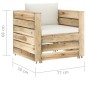 8-tlg. Garten-Lounge-Set mit Kissen Grün Imprägniertes Holz 8-tlg. Garten-Lounge-Set mit Kissen Grün Imprägniertes Holz