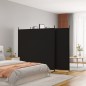 4-tlg. Paravent Schwarz 698x180 cm Stoff 4-tlg. Paravent Schwarz 698x180 cm Stoff