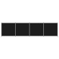 4-tlg. Paravent Schwarz 698x180 cm Stoff 4-tlg. Paravent Schwarz 698x180 cm Stoff