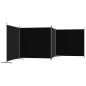 4-tlg. Paravent Schwarz 698x180 cm Stoff 4-tlg. Paravent Schwarz 698x180 cm Stoff