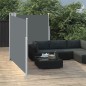 vidaXL Seitenmarkise Ausziehbar Anthrazit 140x600 cm vidaXL Seitenmarkise Ausziehbar Anthrazit 140x600 cm