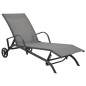 vidaXL Sonnenliegen 2 Stk. mit Tisch Textilene und Stahl vidaXL Sonnenliegen 2 Stk. mit Tisch Textilene und Stahl
