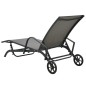 vidaXL Sonnenliegen 2 Stk. mit Tisch Textilene und Stahl vidaXL Sonnenliegen 2 Stk. mit Tisch Textilene und Stahl