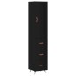 Highboard Schwarz 34,5x34x180 cm Holzwerkstoff Highboard Schwarz 34,5x34x180 cm Holzwerkstoff