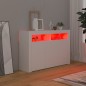 vidaXL Sideboard mit LED-Leuchten Weiß 115,5x30x75 cm vidaXL Sideboard mit LED-Leuchten Weiß 115,5x30x75 cm