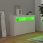 vidaXL Sideboard mit LED-Leuchten Weiß 115,5x30x75 cm vidaXL Sideboard mit LED-Leuchten Weiß 115,5x30x75 cm