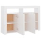 vidaXL Sideboard mit LED-Leuchten Weiß 115,5x30x75 cm vidaXL Sideboard mit LED-Leuchten Weiß 115,5x30x75 cm