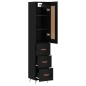 Highboard Schwarz 34,5x34x180 cm Holzwerkstoff Highboard Schwarz 34,5x34x180 cm Holzwerkstoff
