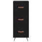 Highboard Schwarz 34,5x34x180 cm Holzwerkstoff Highboard Schwarz 34,5x34x180 cm Holzwerkstoff