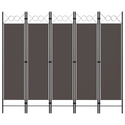 5-tlg. Raumteiler Anthrazit 200 x 180 cm