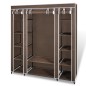 vidaXL Stoffschrank mit Fächern und Stangen 45×150×176 cm Braun vidaXL Stoffschrank mit Fächern und Stangen 45×150×176 cm Braun