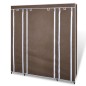 vidaXL Stoffschrank mit Fächern und Stangen 45×150×176 cm Braun vidaXL Stoffschrank mit Fächern und Stangen 45×150×176 cm Braun
