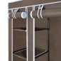 vidaXL Stoffschrank mit Fächern und Stangen 45×150×176 cm Braun vidaXL Stoffschrank mit Fächern und Stangen 45×150×176 cm Braun