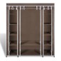 vidaXL Stoffschrank mit Fächern und Stangen 45×150×176 cm Braun vidaXL Stoffschrank mit Fächern und Stangen 45×150×176 cm Braun