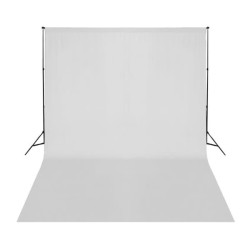 vidaXL Fotohintergrund Baumwolle Weiß 500 x 300 cm 