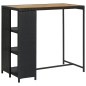 Bartisch mit Regal Schwarz 120x60x110 cm Poly Rattan Bartisch mit Regal Schwarz 120x60x110 cm Poly Rattan