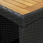 Bartisch mit Regal Schwarz 120x60x110 cm Poly Rattan Bartisch mit Regal Schwarz 120x60x110 cm Poly Rattan