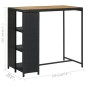 Bartisch mit Regal Schwarz 120x60x110 cm Poly Rattan Bartisch mit Regal Schwarz 120x60x110 cm Poly Rattan