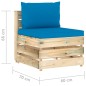 7-tlg. Garten-Lounge-Set mit Kissen Grün Imprägniertes Holz 7-tlg. Garten-Lounge-Set mit Kissen Grün Imprägniertes Holz