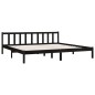 Massivholzbett Schwarz Kiefer 200x200 cm Massivholzbett Schwarz Kiefer 200x200 cm
