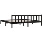 Massivholzbett Schwarz Kiefer 200x200 cm Massivholzbett Schwarz Kiefer 200x200 cm