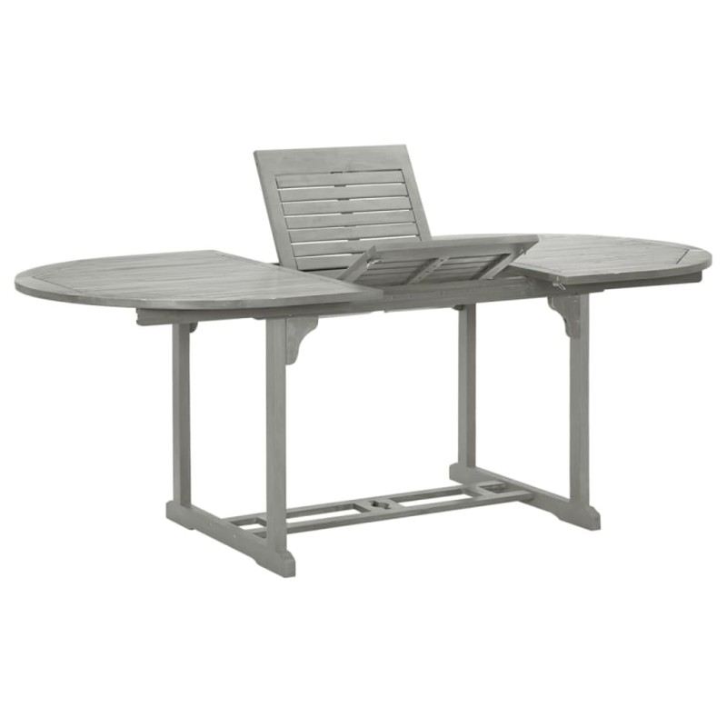 Gartentisch Grau 200x100x75 cm Massivholz Akazie Gartentisch Grau 200x100x75 cm Massivholz Akazie