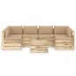 7-tlg. Garten-Lounge-Set mit Kissen Grün Imprägniertes Holz 7-tlg. Garten-Lounge-Set mit Kissen Grün Imprägniertes Holz