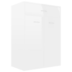 Schuhschrank Hochglanz-Weiß 60x35x84 cm Holzwerkstoff