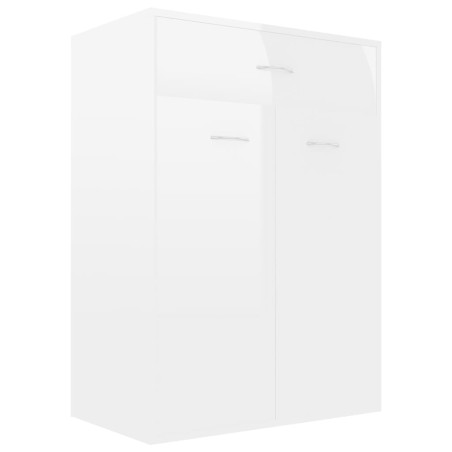 Schuhschrank Hochglanz-Weiß 60x35x84 cm Holzwerkstoff