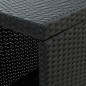 Bartisch mit Regal Schwarz 120x60x110 cm Poly Rattan Bartisch mit Regal Schwarz 120x60x110 cm Poly Rattan