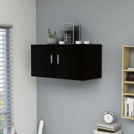 vidaXL Wandschrank Schwarz 80 x 39 x 40 cm Holzwerkstoff